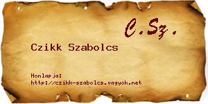 Czikk Szabolcs névjegykártya